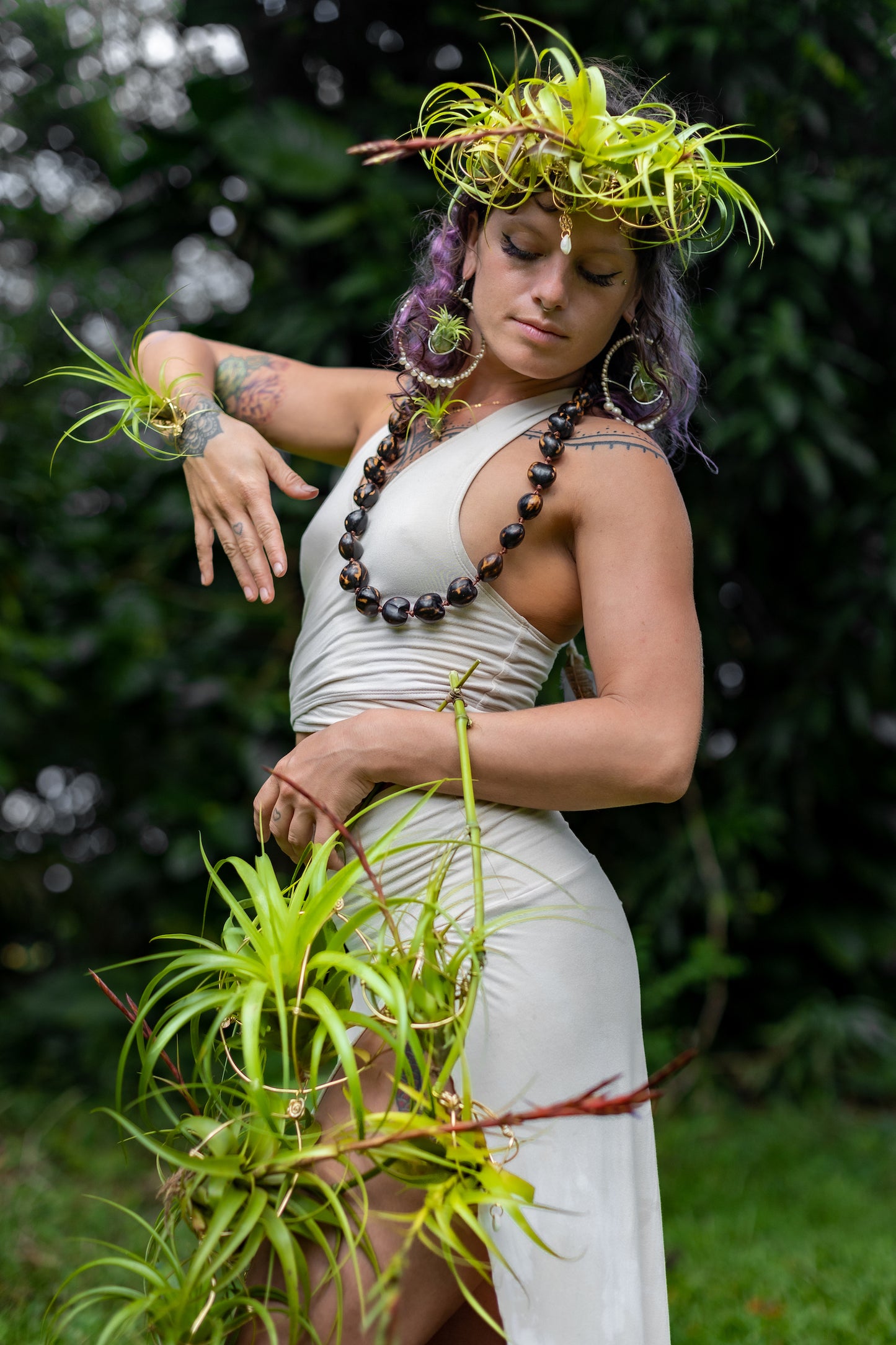 Air Plant Orb Goddess Crown ~ Living Plant Wreath Tiara