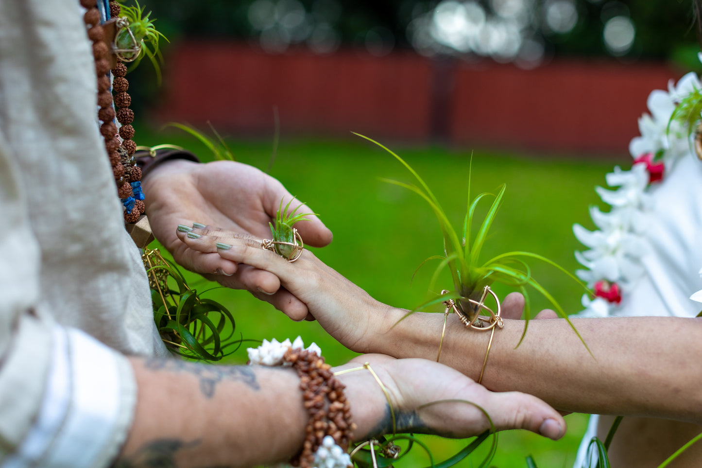 Air Plant Cuff Bracelet ~ Corsage Terrarium ~Anklet + Crystal Pyramid