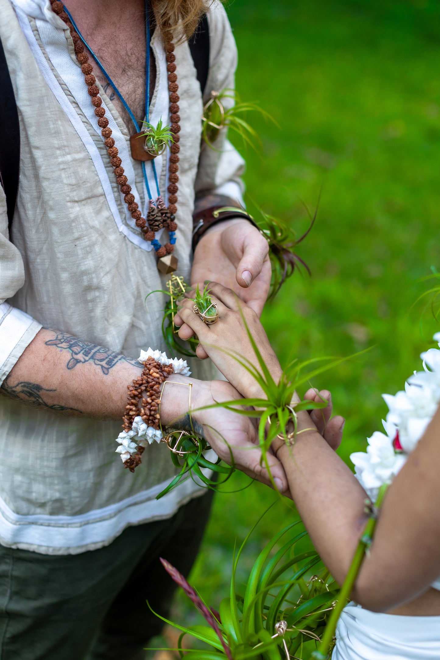 Air Plant Cuff Bracelet ~ Corsage Terrarium ~Anklet + Crystal Pyramid