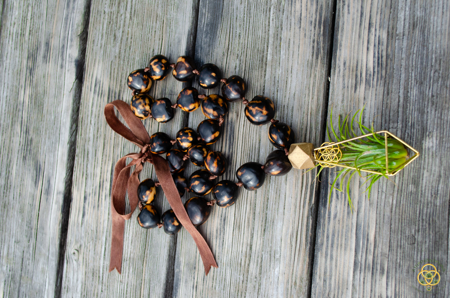 Rudraksha Monk Prayer Bead Air Plant Necklace