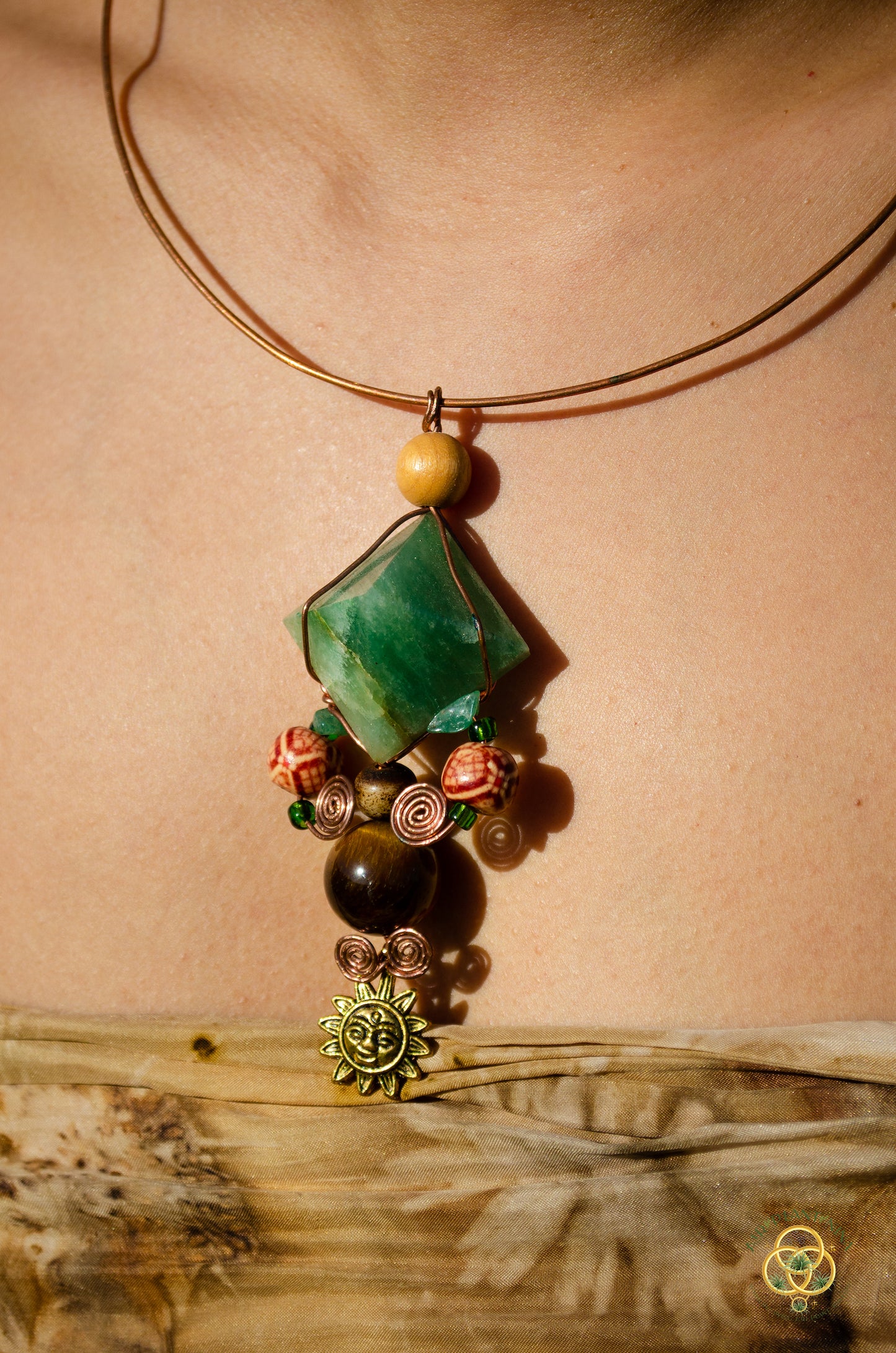 Crystal Pyramid Chest Plate Necklace (3 Types: Lapis Lazuli Pyramid, Adventure, Clear Quartz)