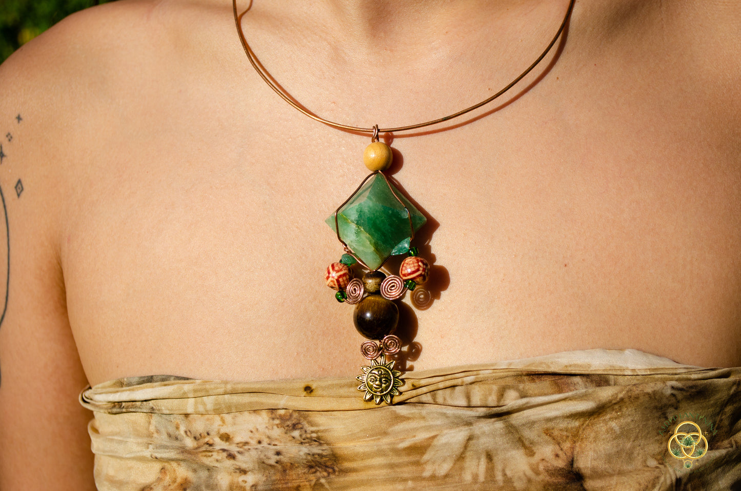 Crystal Pyramid Chest Plate Necklace (3 Types: Lapis Lazuli Pyramid, Adventure, Clear Quartz)