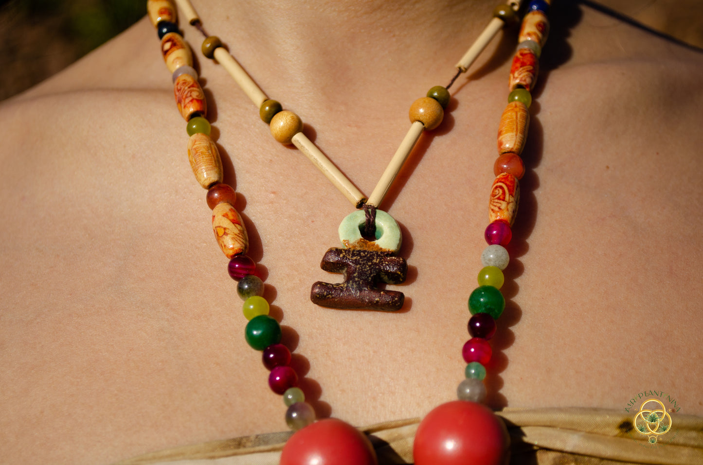 Coral Crystal Necklace