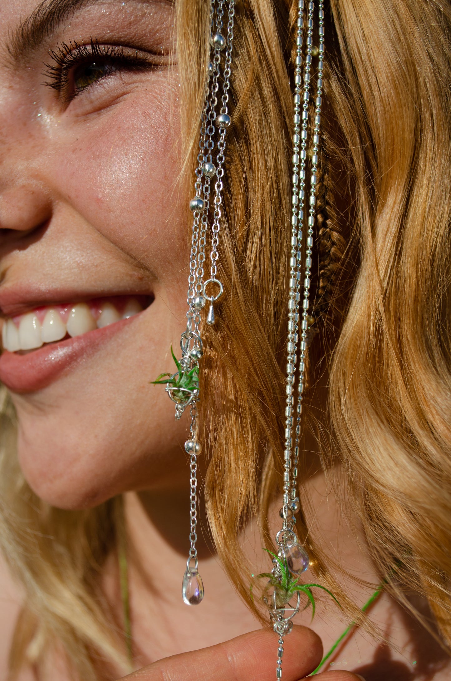 Air Plant Bindi Headdress Headchain Boho Bridal Headband