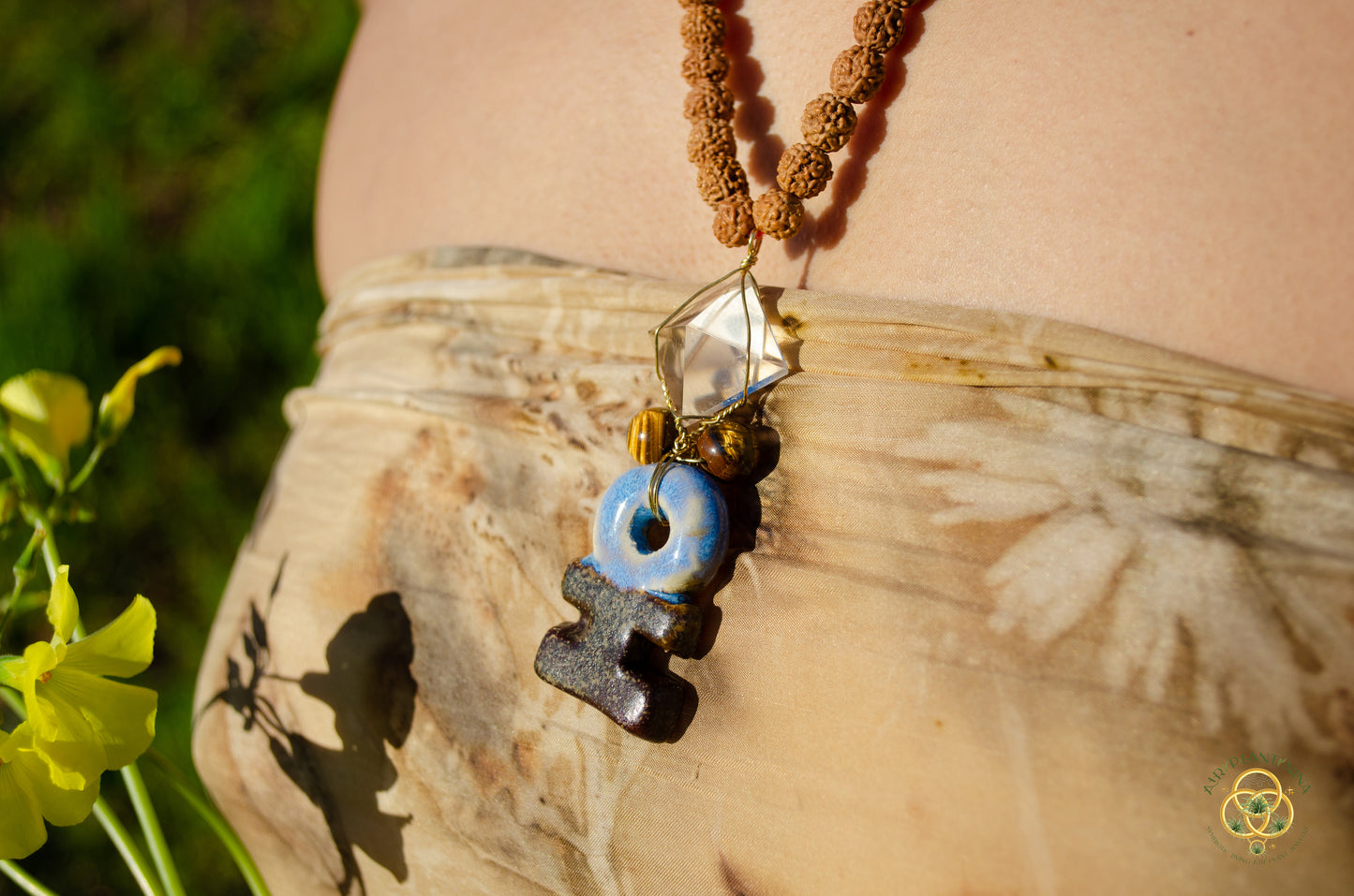 Crystal Pyramid Chest Plate Necklace (3 Types: Lapis Lazuli Pyramid, Adventure, Clear Quartz)