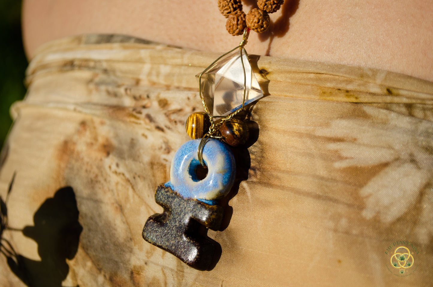 "Ankhor" Ankanji Ceramic Crystal Necklace ~ Grounding ~ Ankh, Heaven and Earth V1, V2, V3
