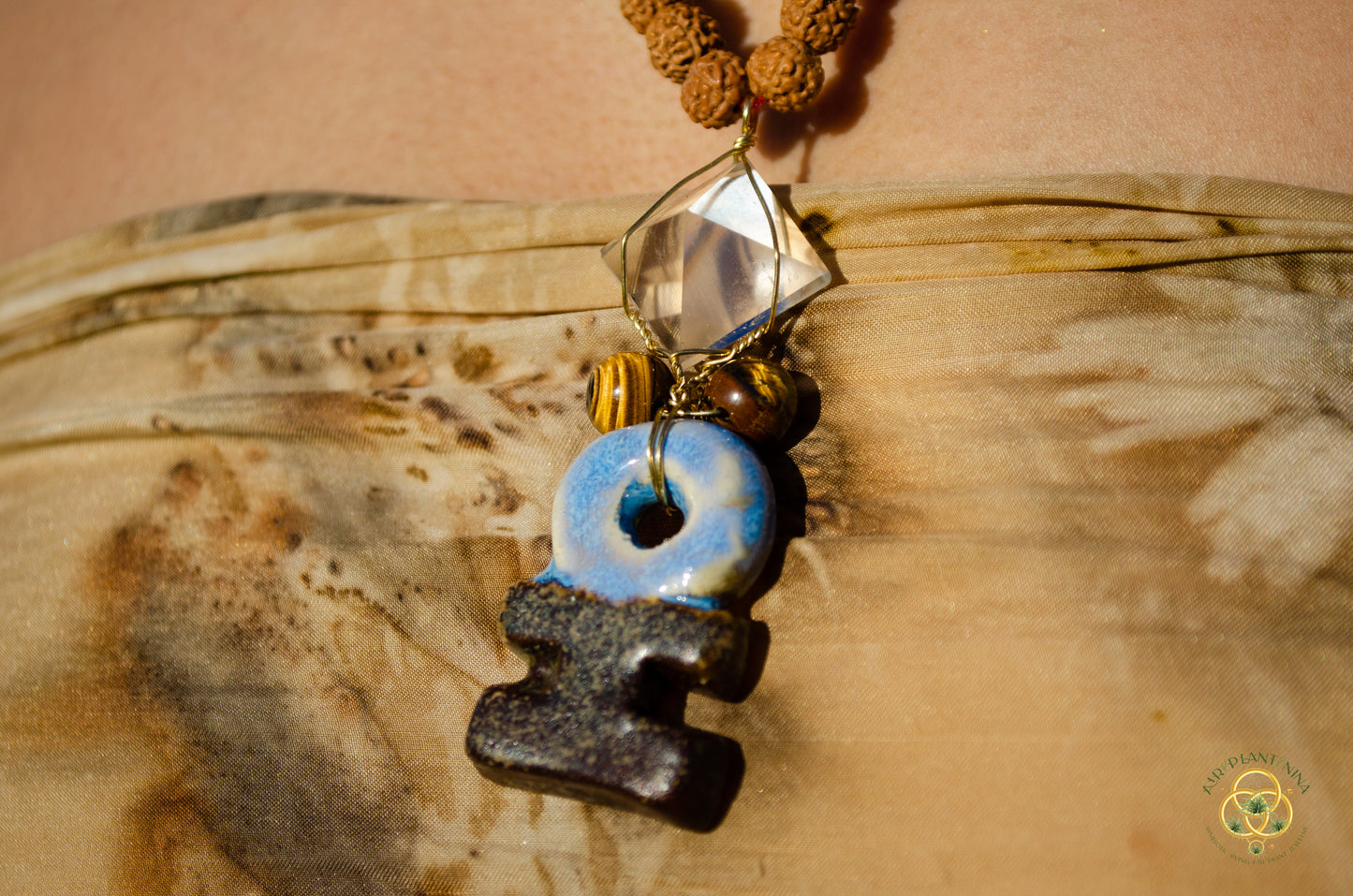 "Ankhor" Ankanji Ceramic Crystal Necklace ~ Grounding ~ Ankh, Heaven and Earth V1, V2, V3