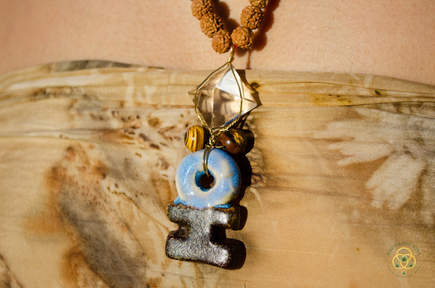 "Ankhor" Ankanji Ceramic Crystal Necklace ~ Grounding ~ Ankh, Heaven and Earth V1, V2, V3