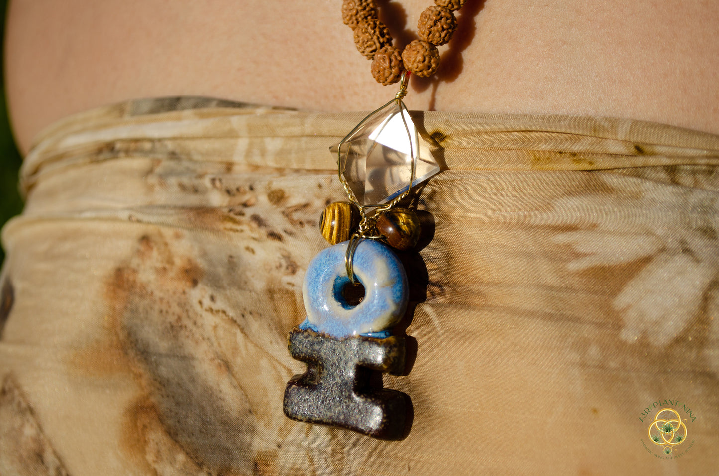 Crystal Pyramid Chest Plate Necklace (3 Types: Lapis Lazuli Pyramid, Adventure, Clear Quartz)