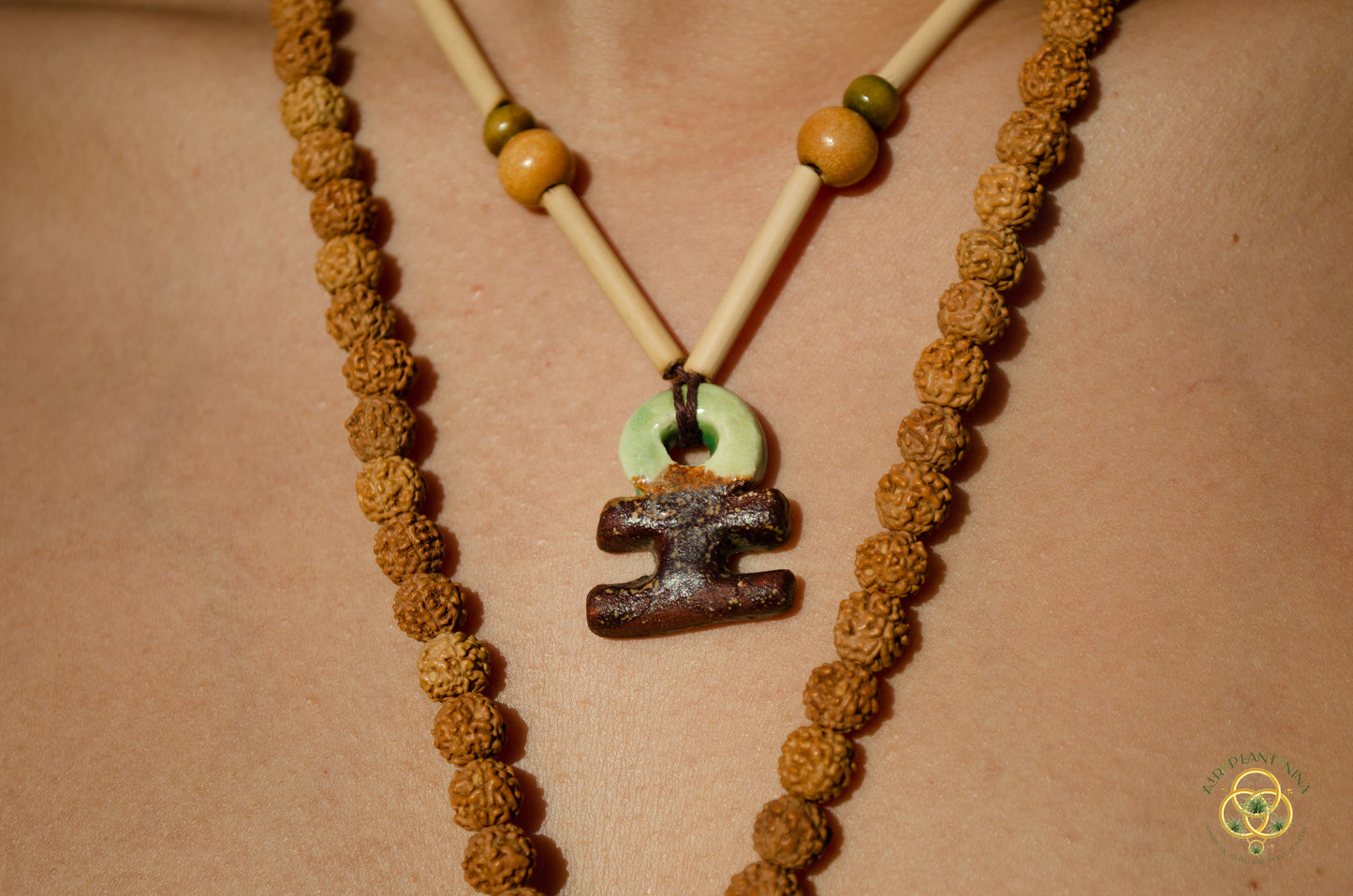 "Ankhor" Ankanji Ceramic Crystal Necklace ~ Grounding ~ Ankh, Heaven and Earth V1, V2, V3