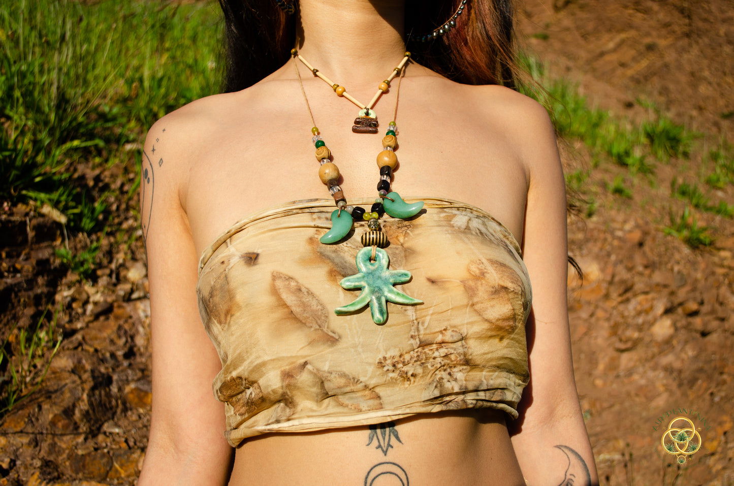 Tree of Life "Ankhi" Ankanji Ceramic Crystal Necklace