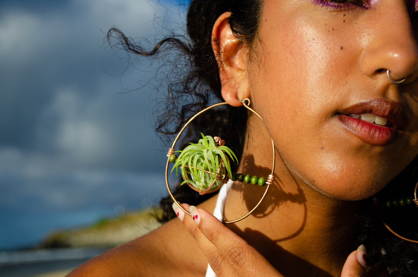 Living Air Plant Living Hoop Earrings