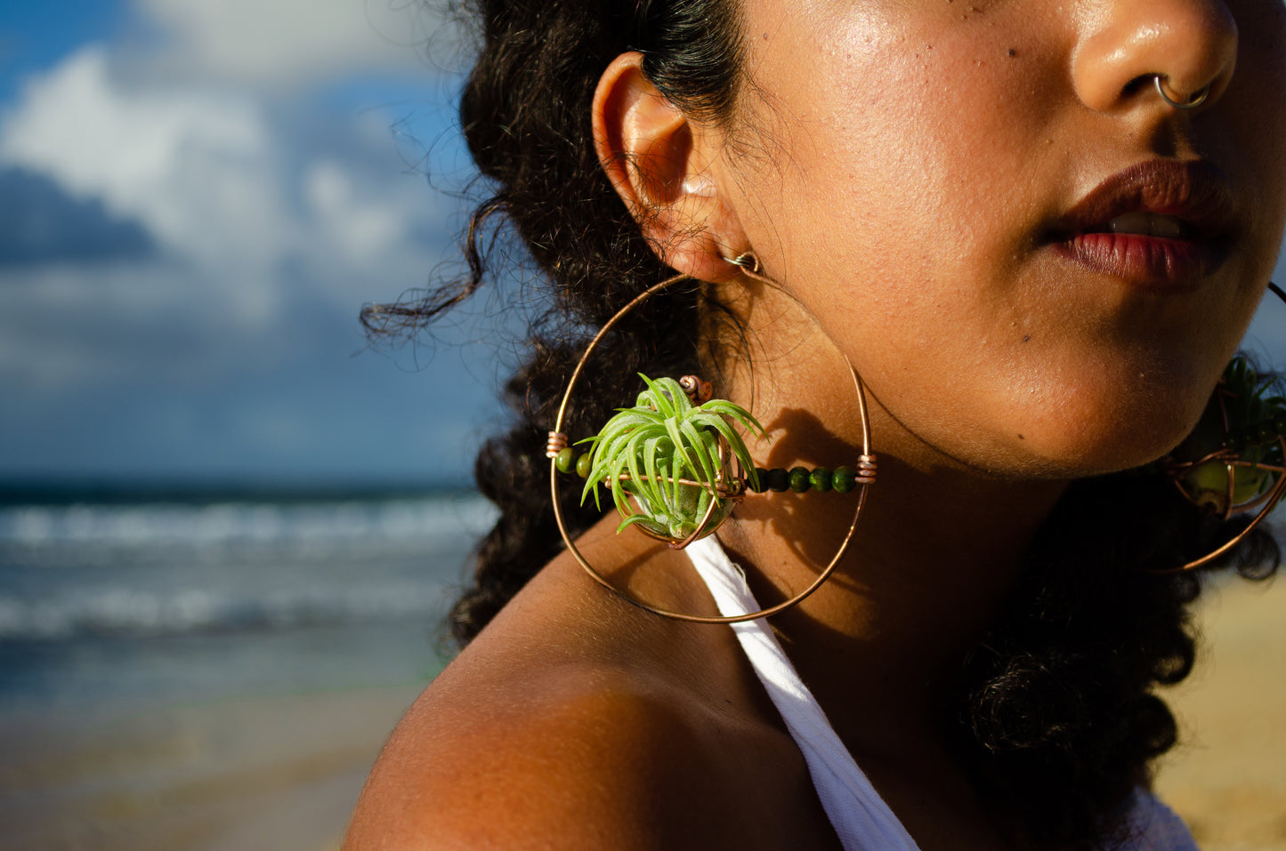 Living Air Plant Living Hoop Earrings
