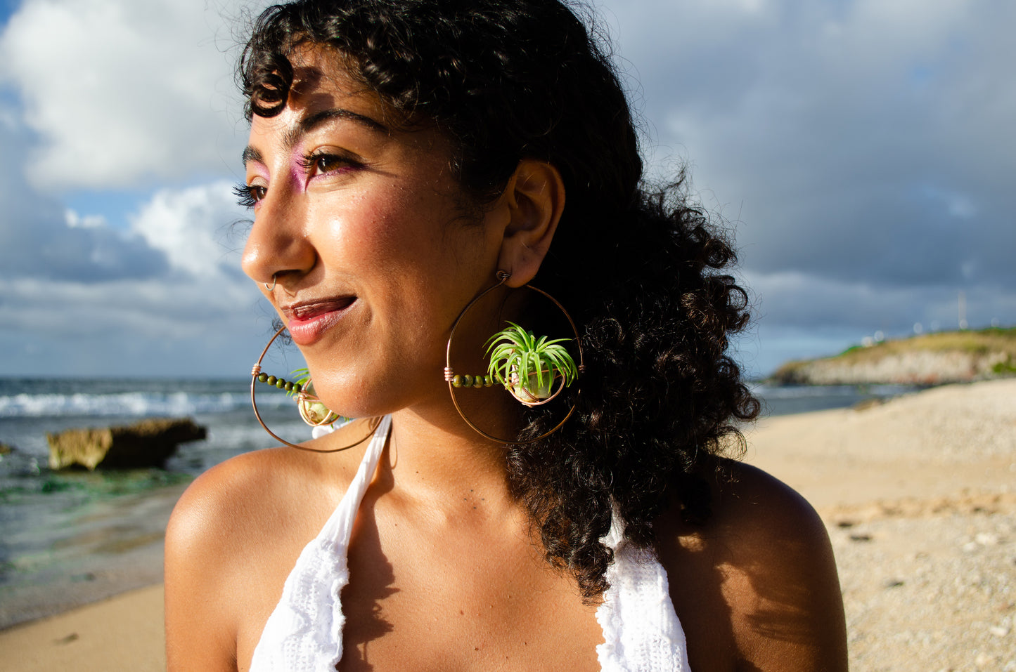 Living Air Plant Living Hoop Earrings