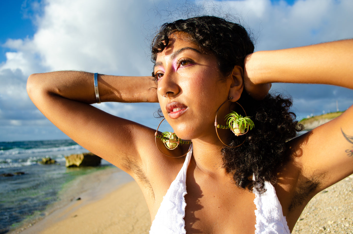 Living Air Plant Living Hoop Earrings