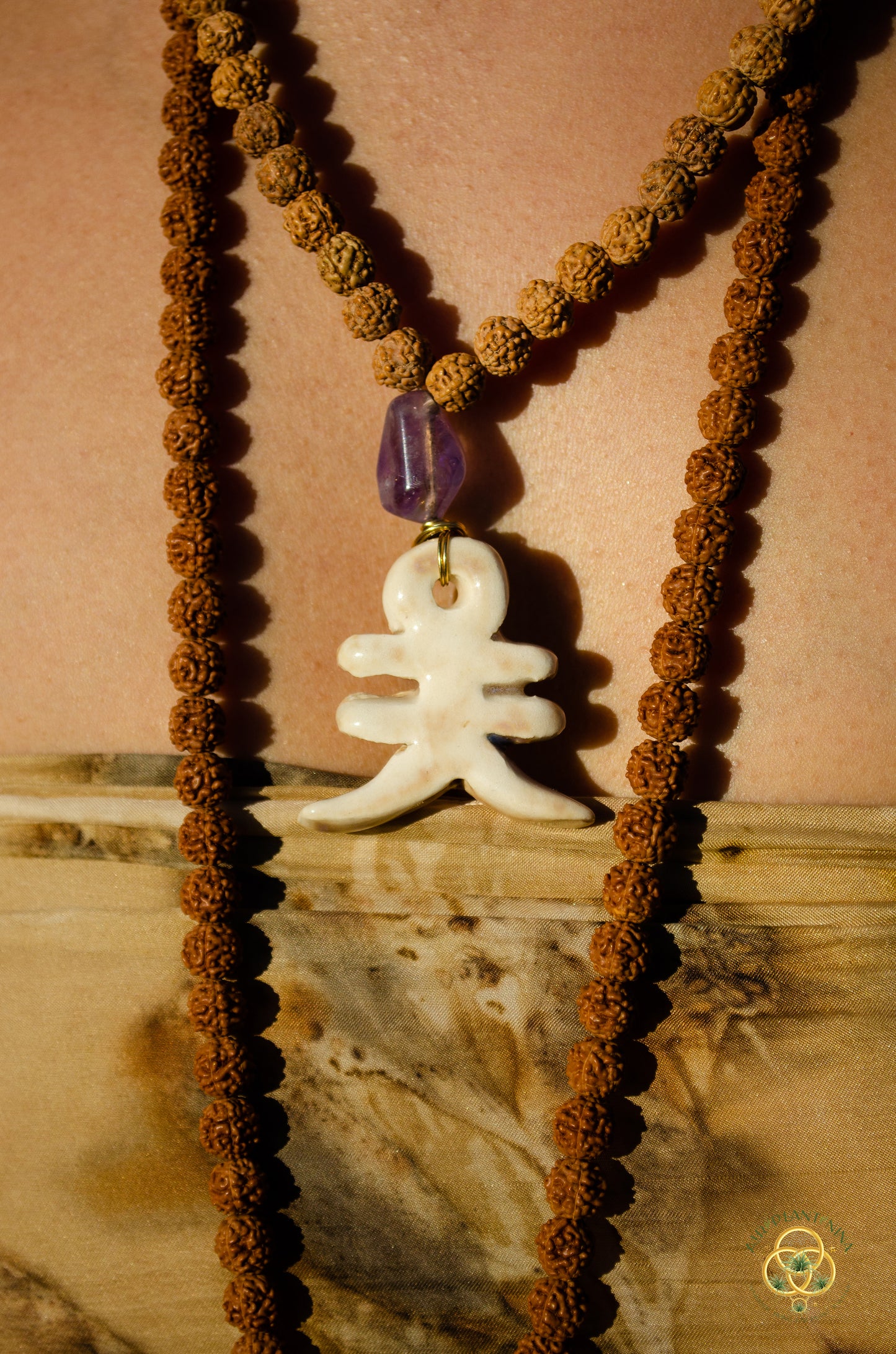 "Ankh-Ten" Ankanji Ceramic Crystal Necklace ~ Eternal Life + Heaven