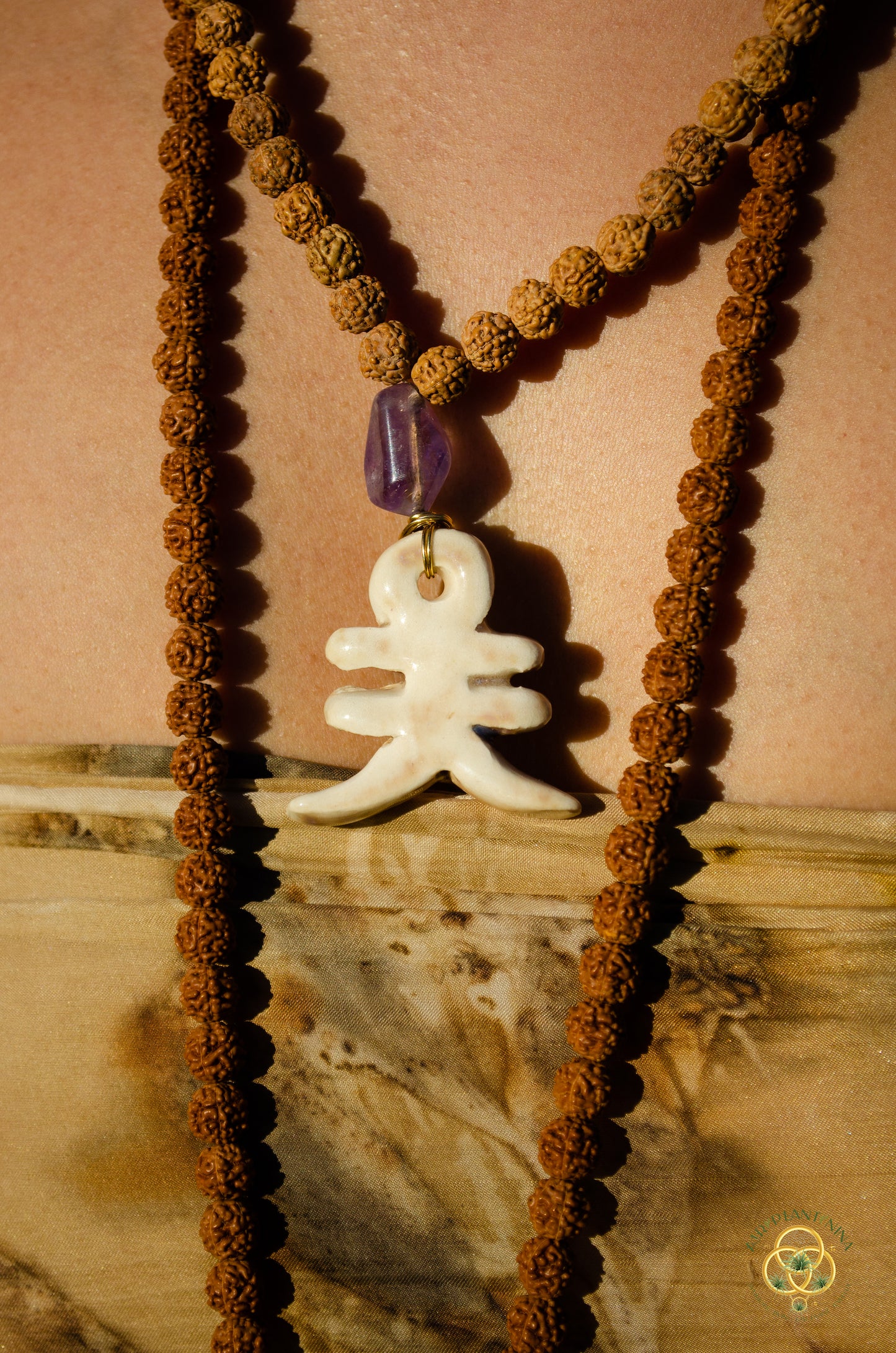 "Ankh-Ten" Ankanji Ceramic Crystal Necklace ~ Eternal Life + Heaven