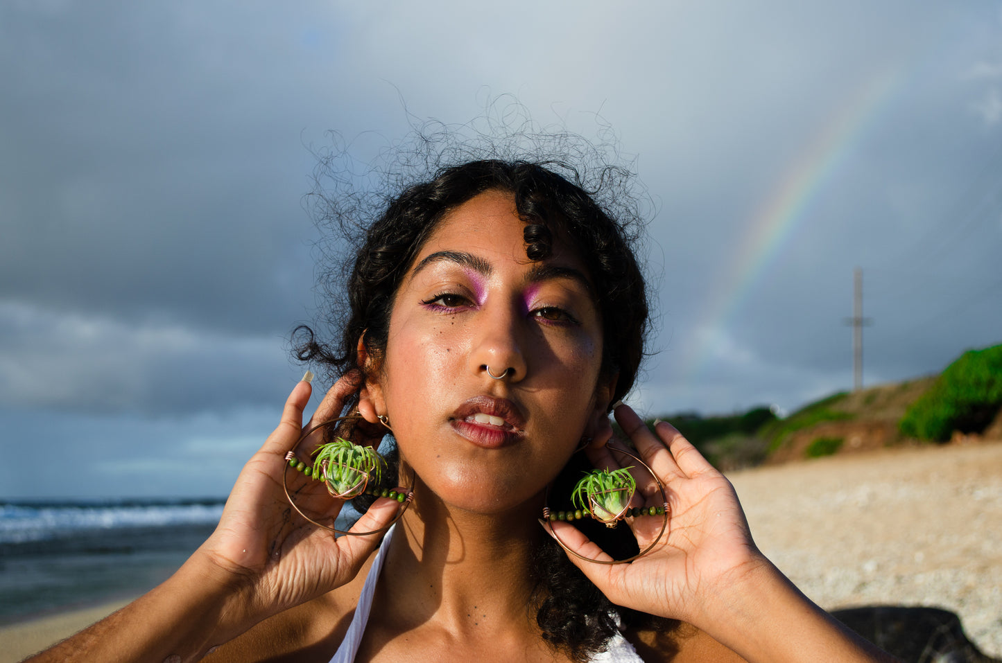 Living Air Plant Living Hoop Earrings