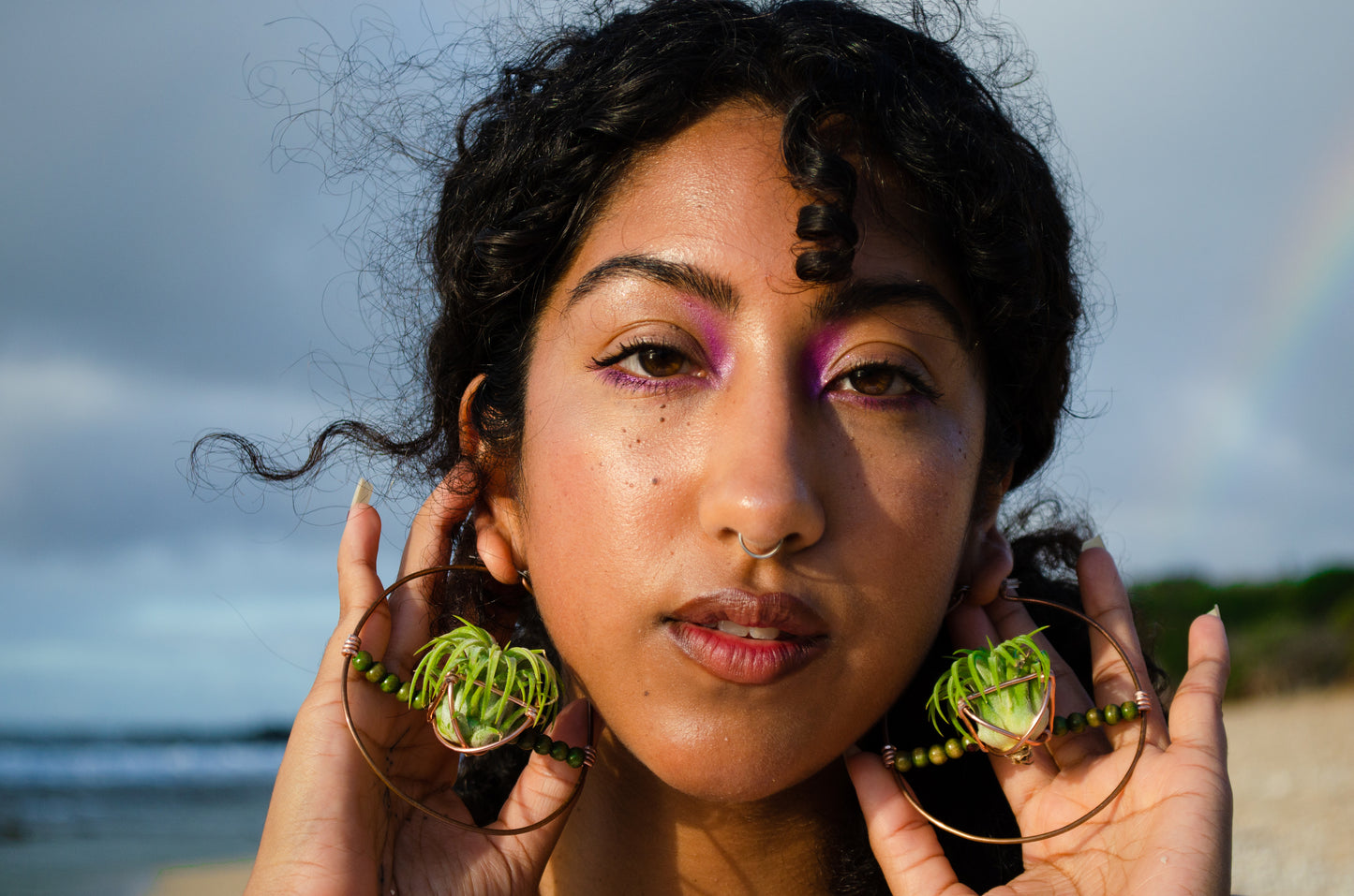 Living Air Plant Living Hoop Earrings