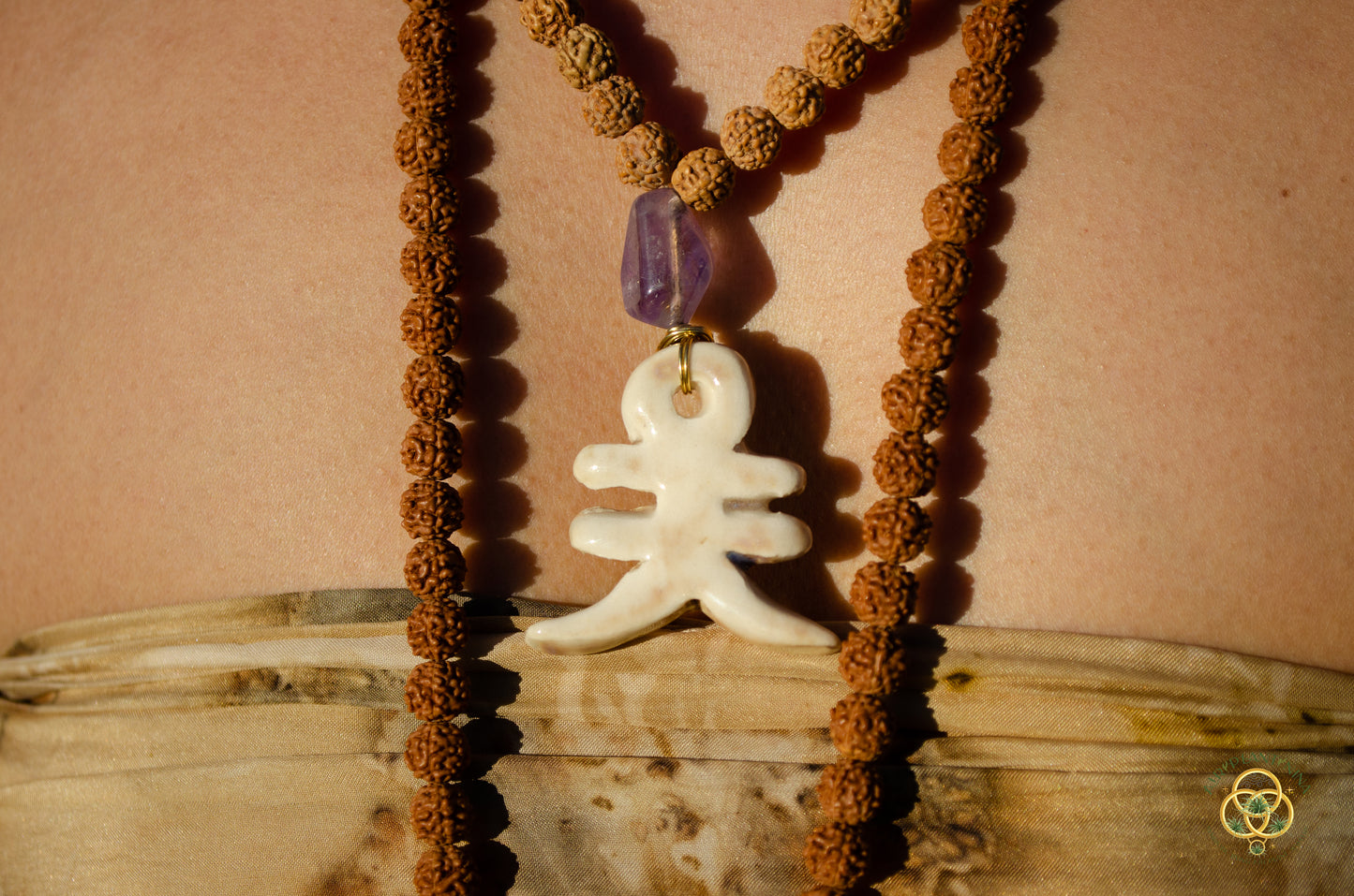 "Ankh-Ten" Ankanji Ceramic Crystal Necklace ~ Eternal Life + Heaven