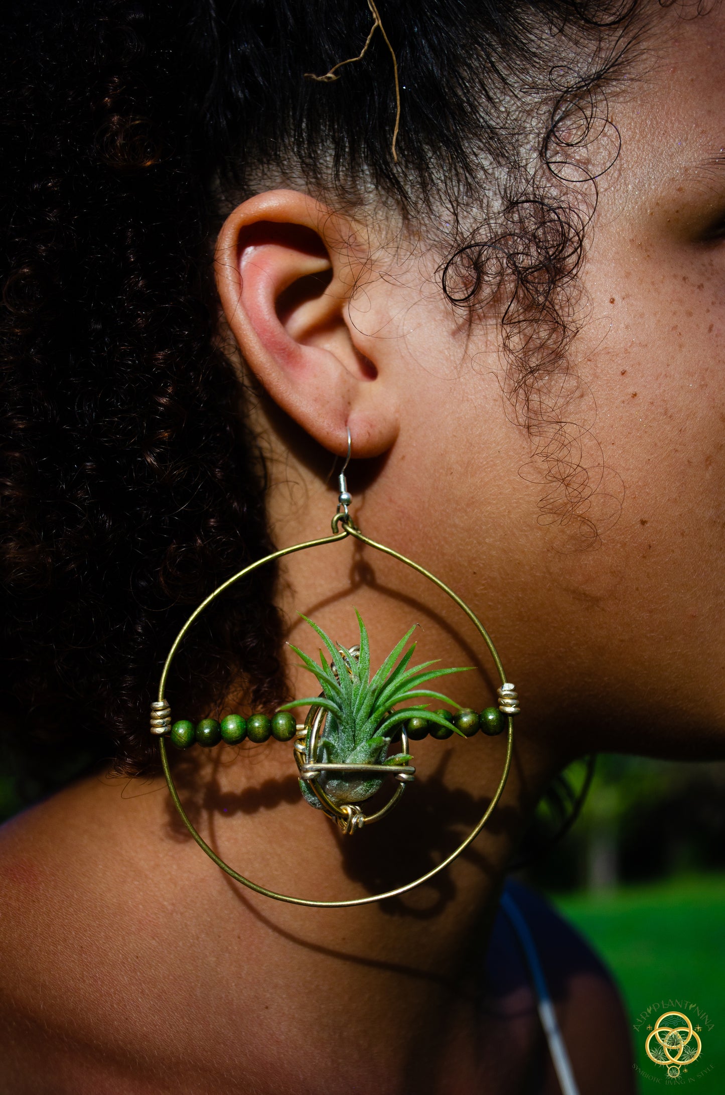 Living Air Plant Living Hoop Earrings