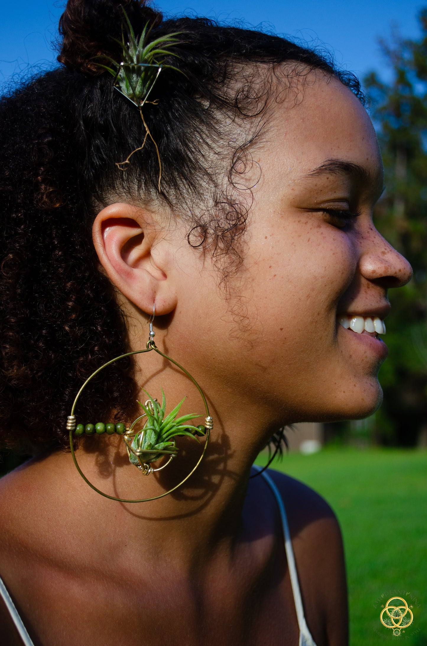 Living Air Plant Living Hoop Earrings