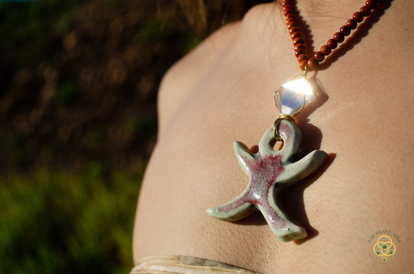 Fire of Life "Ankha" Ankanji Ceramic Crystal Necklace