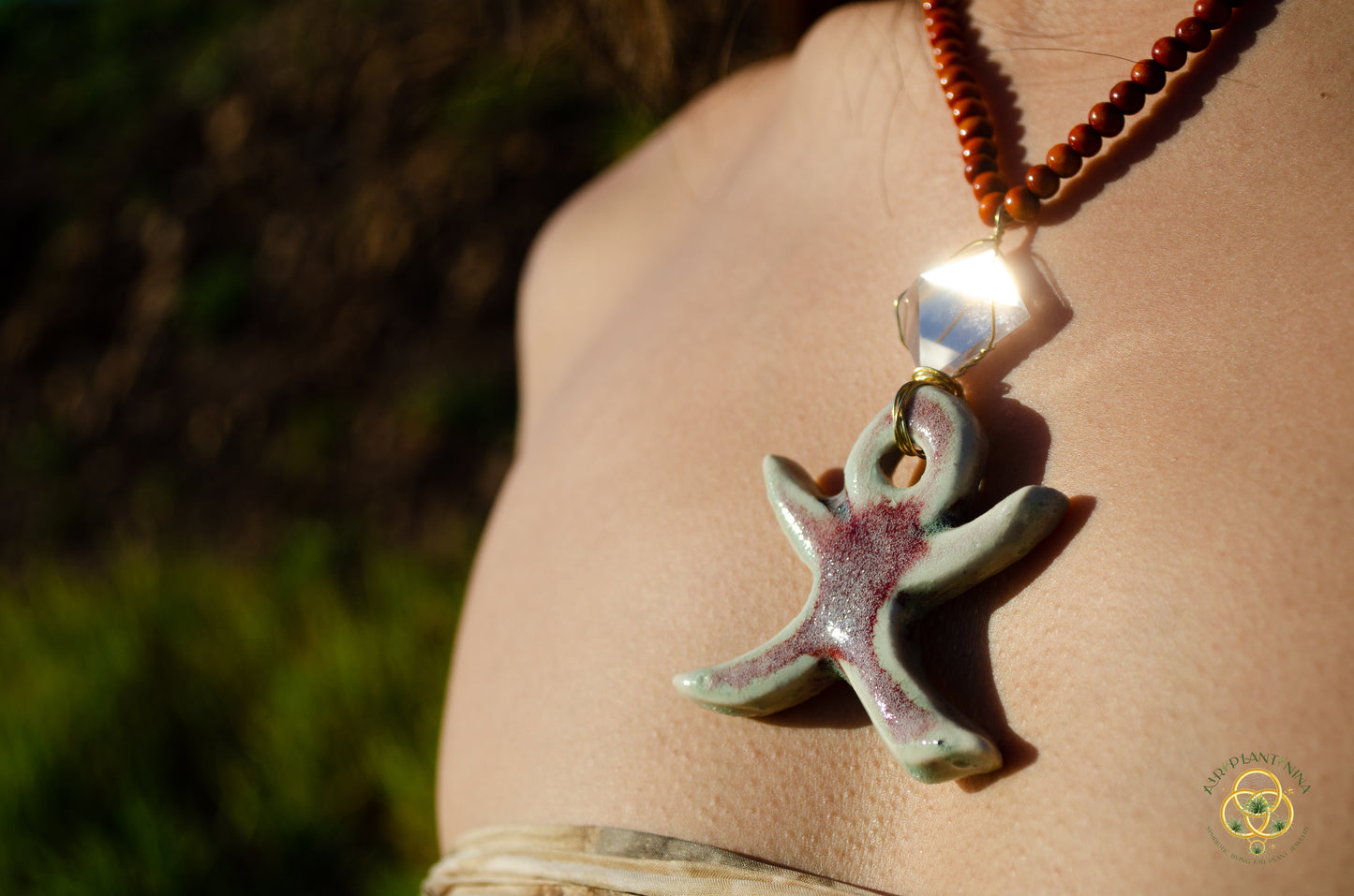 Fire of Life "Ankha" Ankanji Ceramic Crystal Necklace