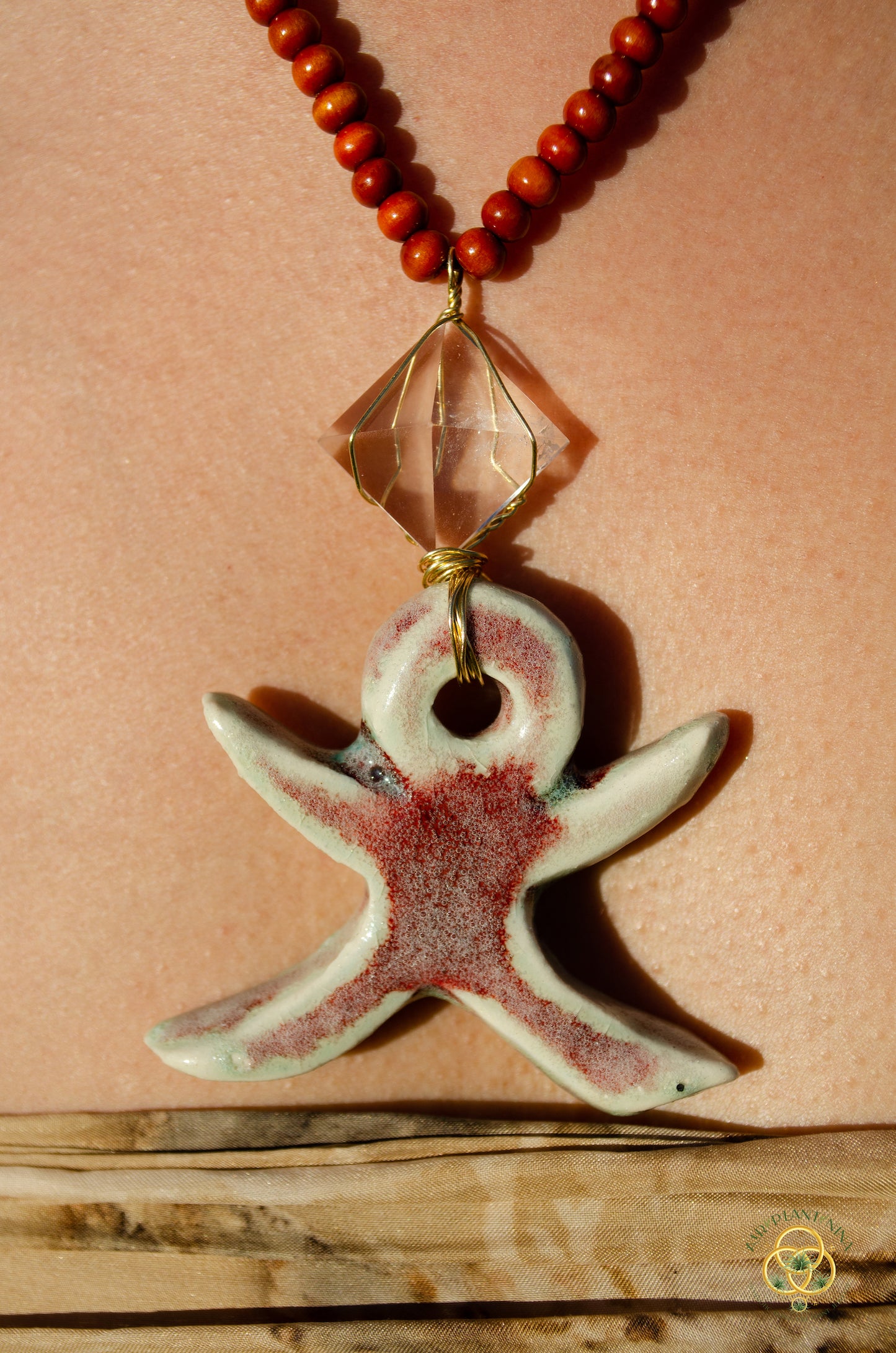 Fire of Life "Ankha" Ankanji Ceramic Crystal Necklace