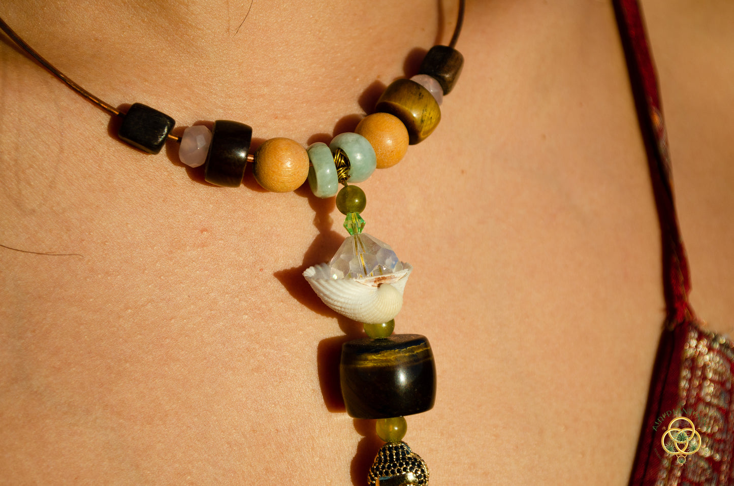 "Ankhor" Ankanji Ceramic Crystal Necklace ~ Grounding ~ Ankh, Heaven and Earth V1, V2, V3