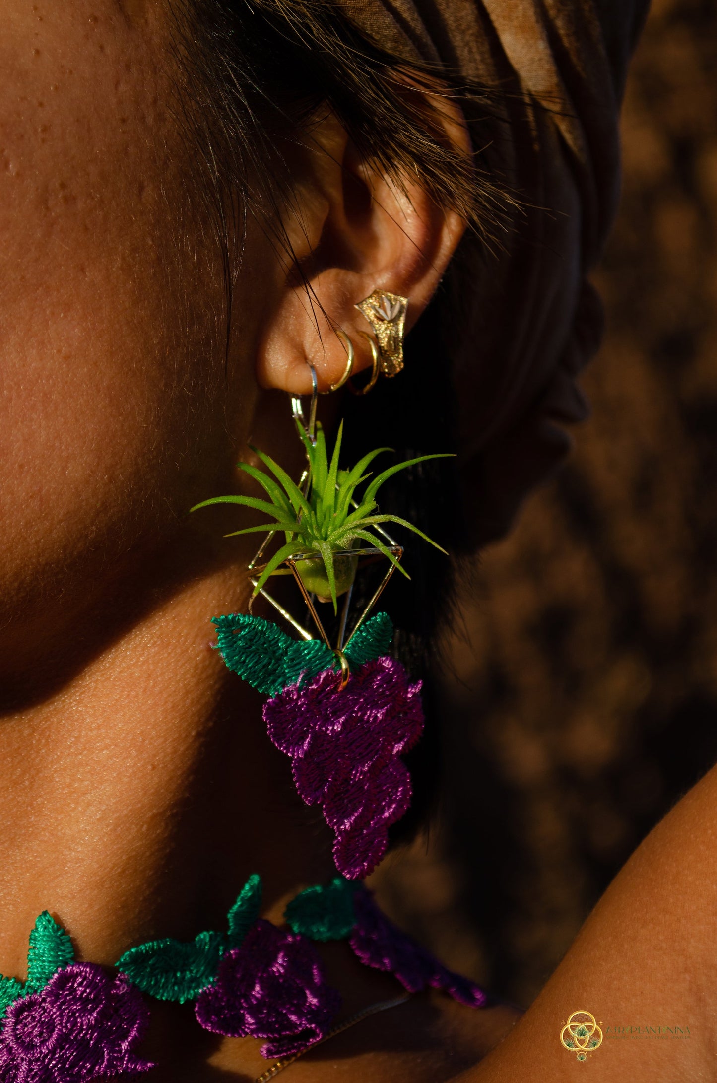Air Plant Choker Pendant  ~  Fruity Chokers + Earrings Set (Cherry, Grape, Banana, Watermelon, Strawberry)))