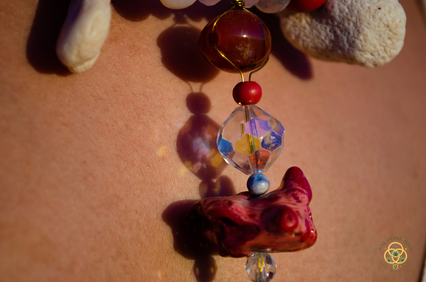 "Ankhor" Ankanji Ceramic Crystal Necklace ~ Grounding ~ Ankh, Heaven and Earth V1, V2, V3