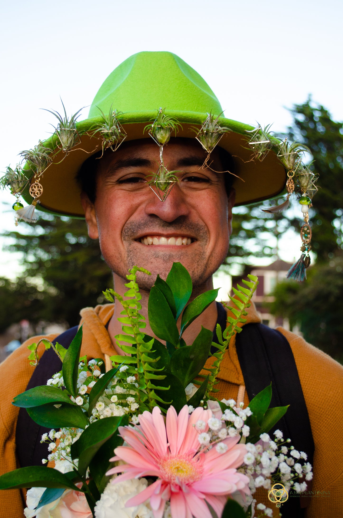 Air Plant Hat Clip/ Earrings ~ Mini Octahedron Classic Air Plant Clips