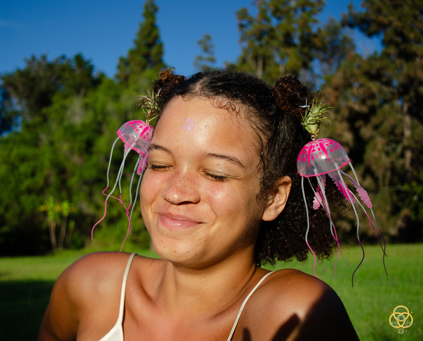 Jellyfish Glow Air Plant Earrings