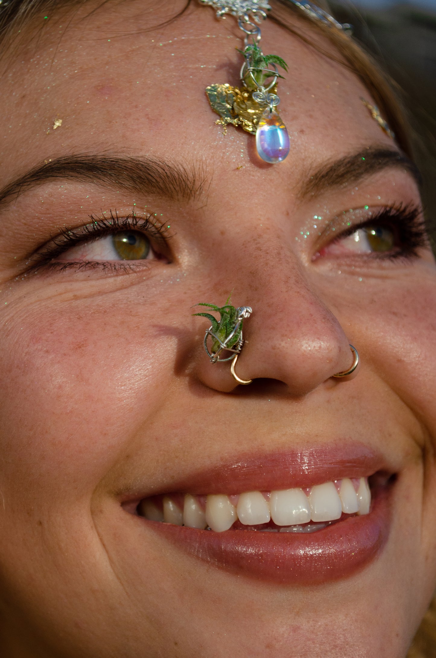 Air Plant Bindi Headdress Headchain Boho Bridal Headband