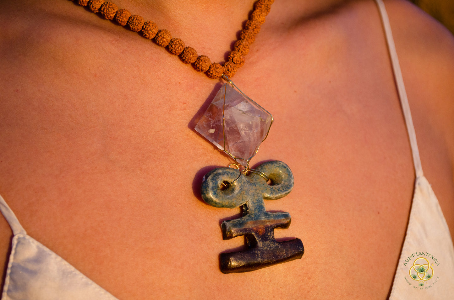 "Ankh-Fini-Chi" Original Ankanji Ceramic Crystal Necklace