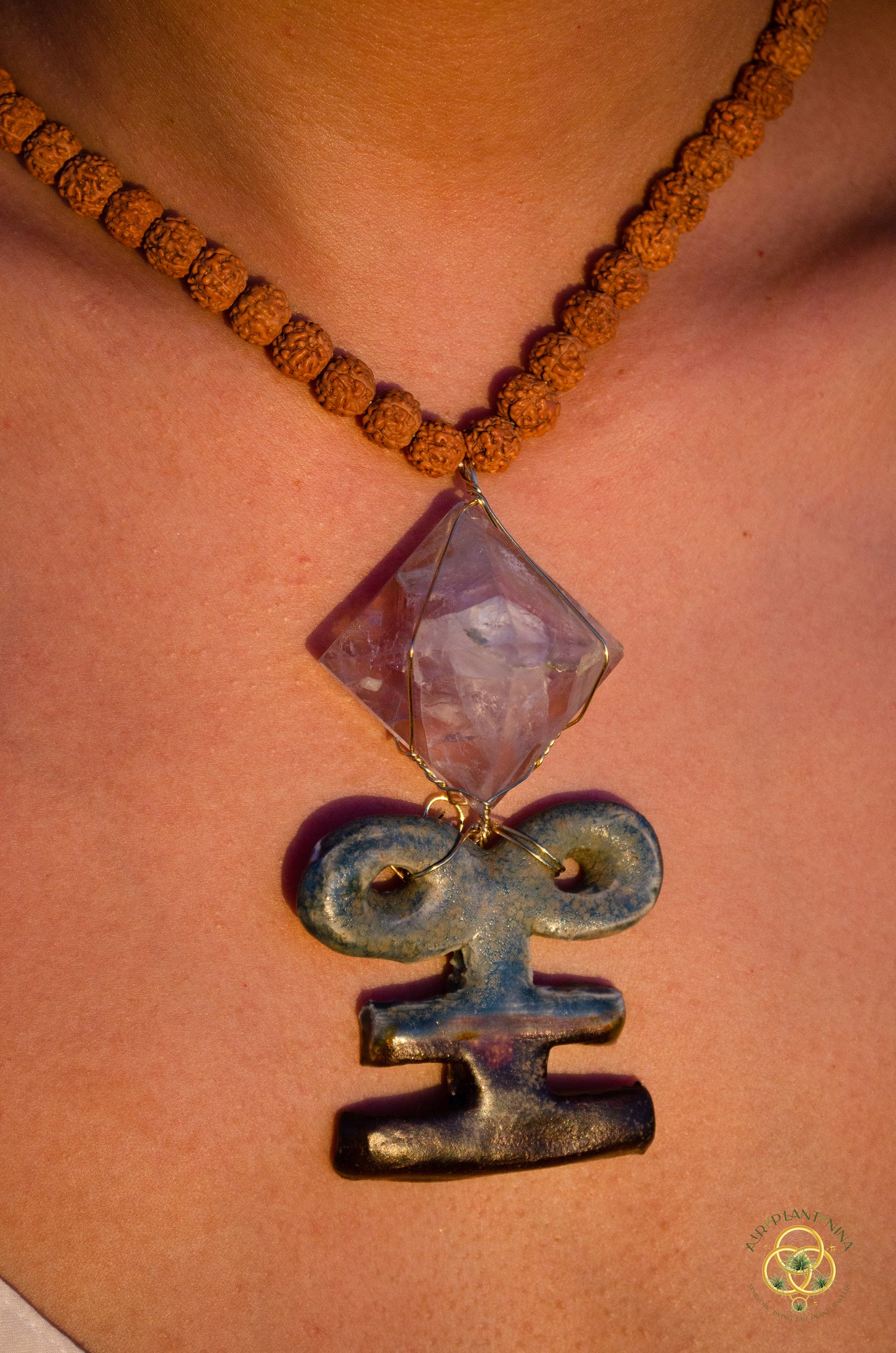 "Ankh-Fini-Chi" Original Ankanji Ceramic Crystal Necklace