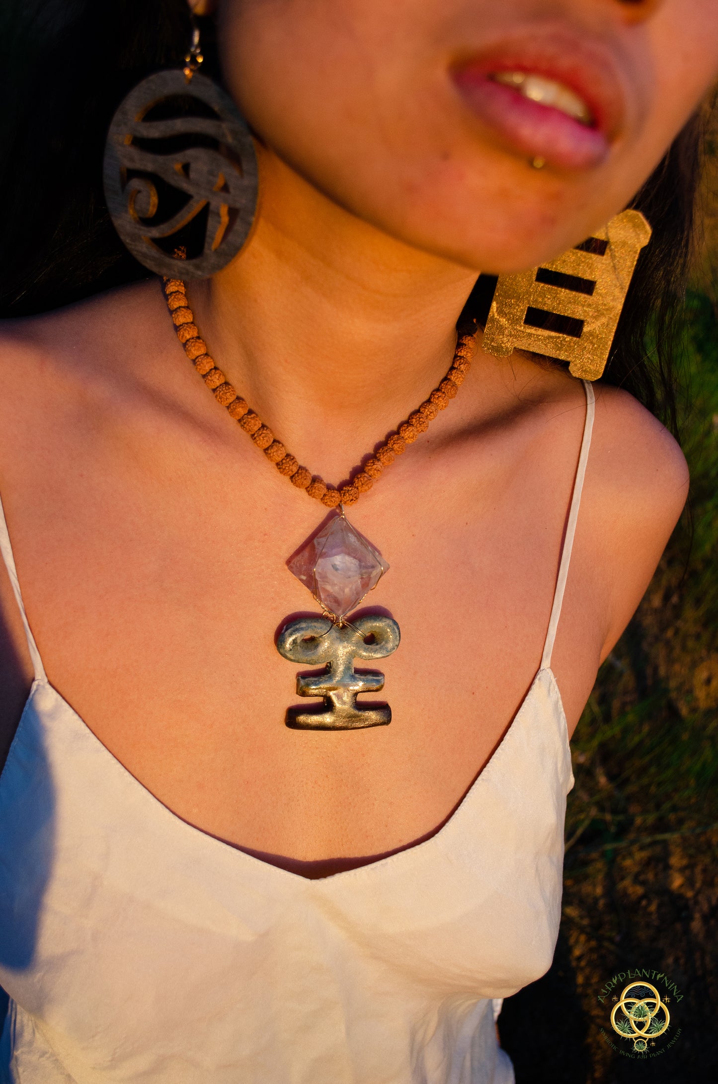 "Ankh-Fini-Chi" Original Ankanji Ceramic Crystal Necklace