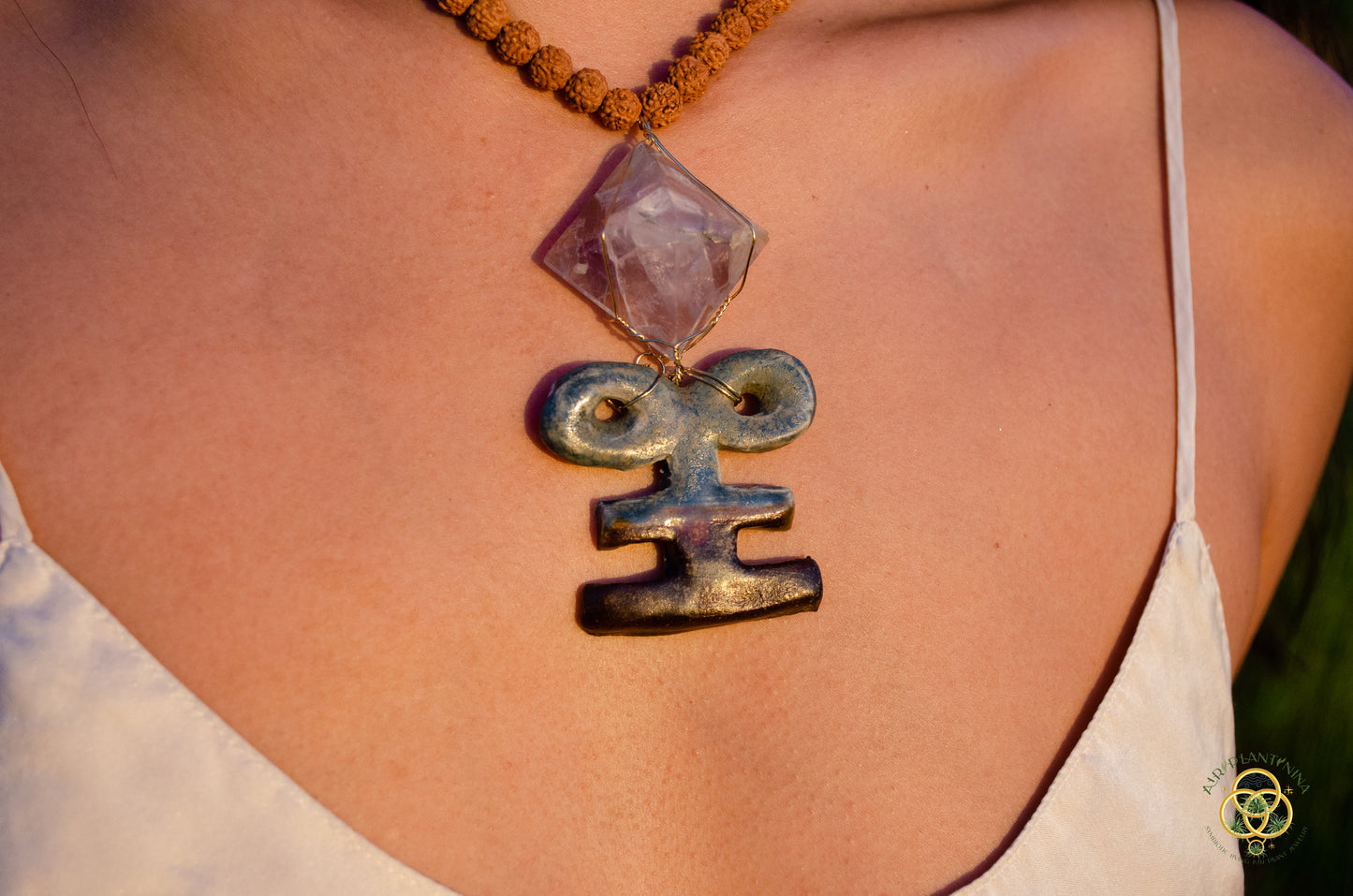 "Ankh-Fini-Chi" Original Ankanji Ceramic Crystal Necklace