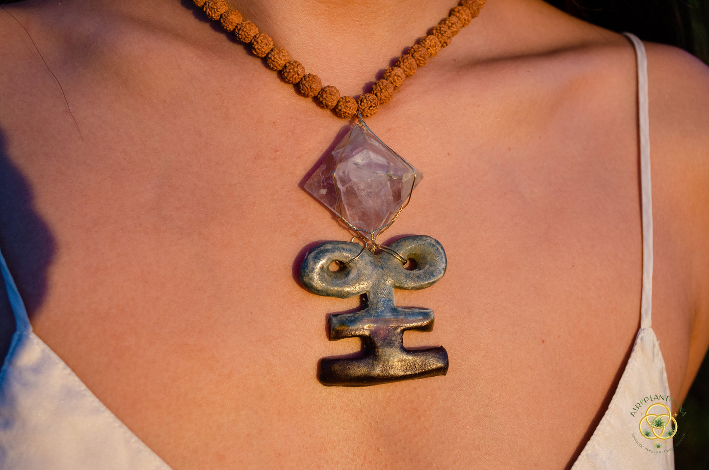 "Ankh-Fini-Chi" Original Ankanji Ceramic Crystal Necklace