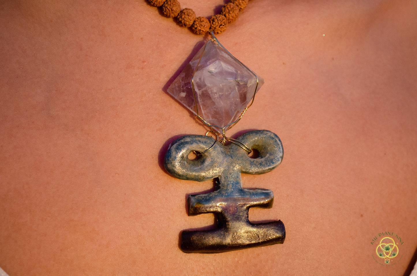 Crystal Pyramid Chest Plate Necklace (3 Types: Lapis Lazuli Pyramid, Adventure, Clear Quartz)