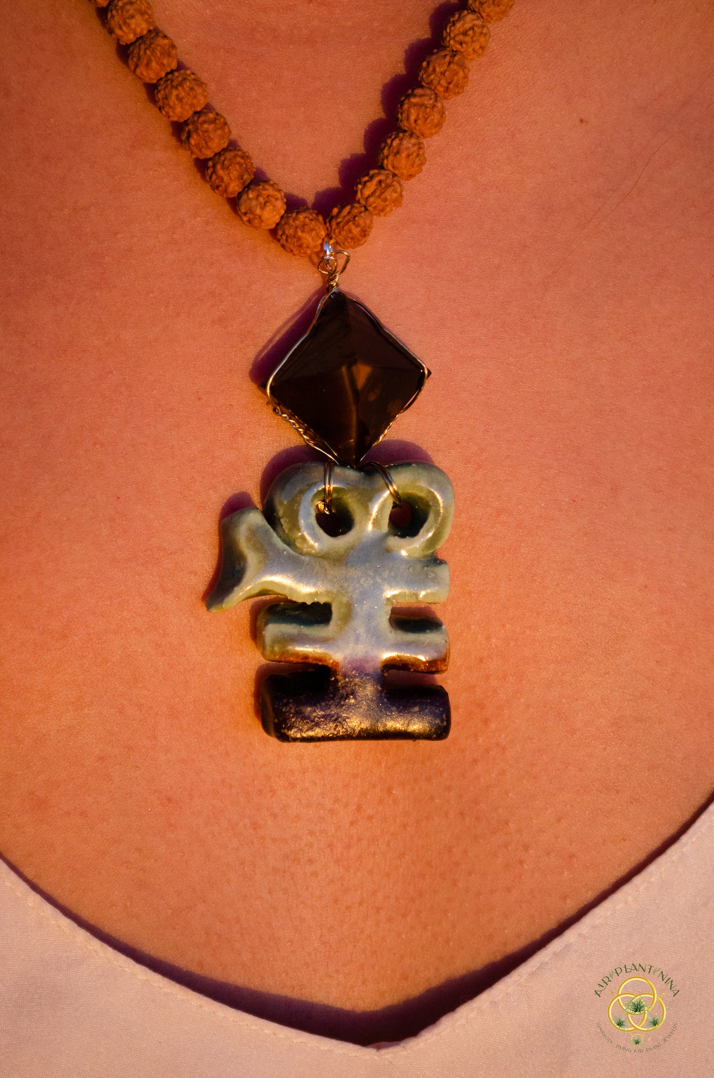 "Infini-Sei" Ankanji Ceramic Crystal Necklace