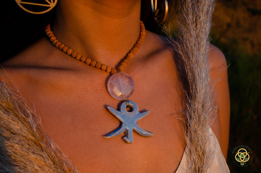 "Ankh-Sui" Ankanji Ceramic Elements Crystal Necklace ~ Waters of Life