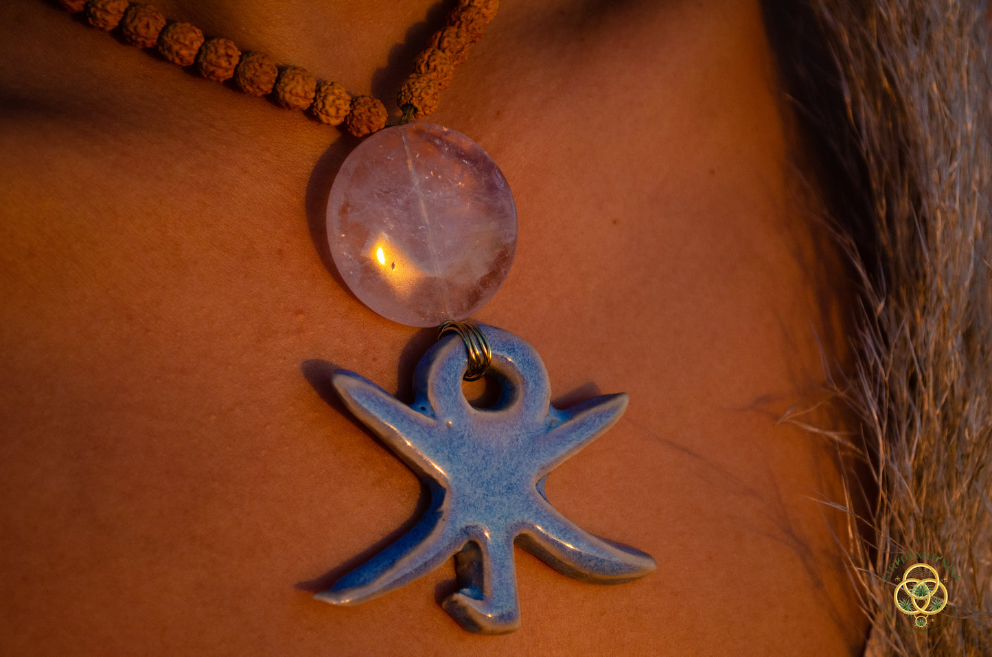 "Ankh-Sui" Ankanji Ceramic Elements Crystal Necklace ~ Waters of Life