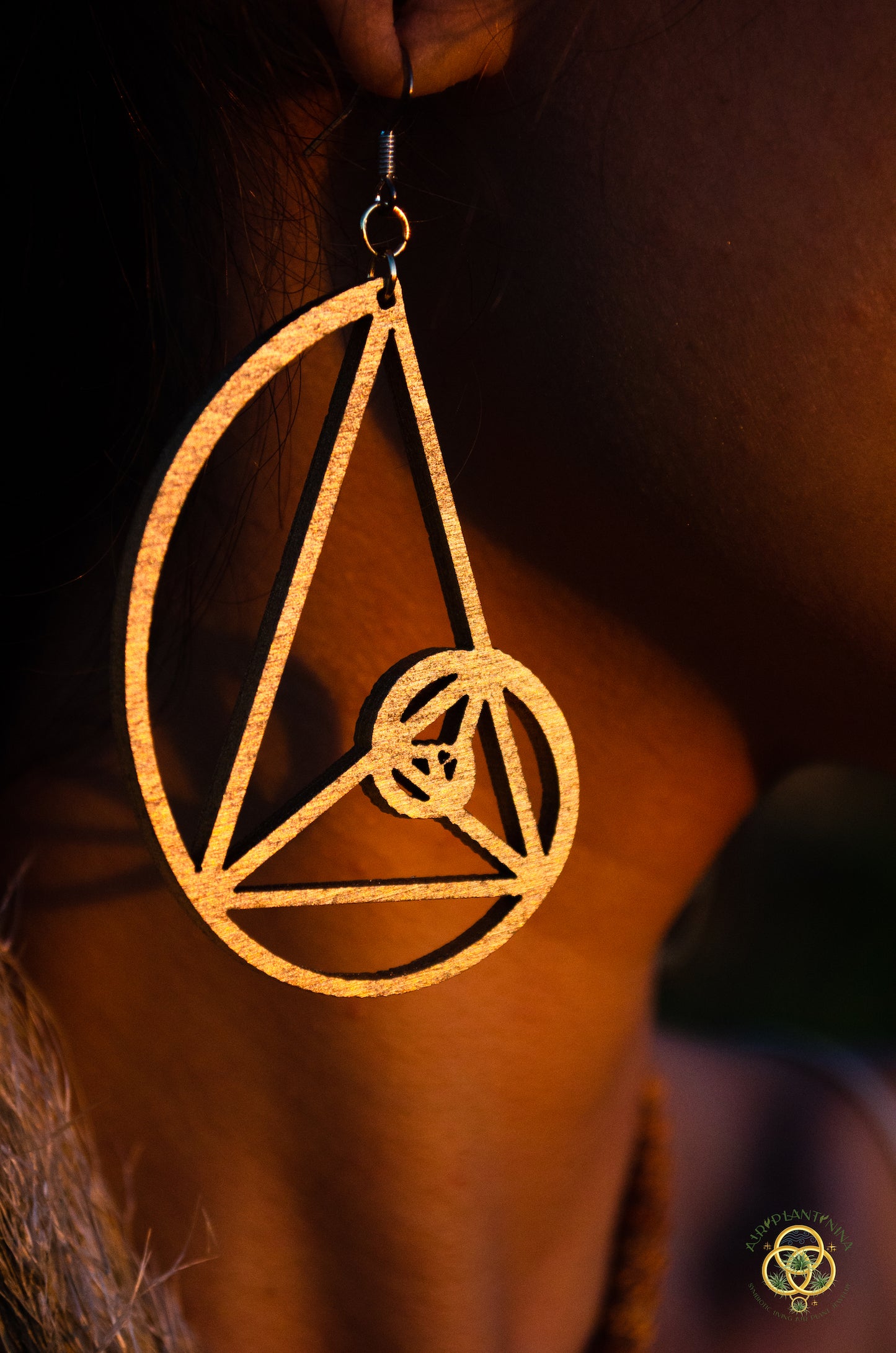 Golden Ratio Fibonacchi Wooden Earrings