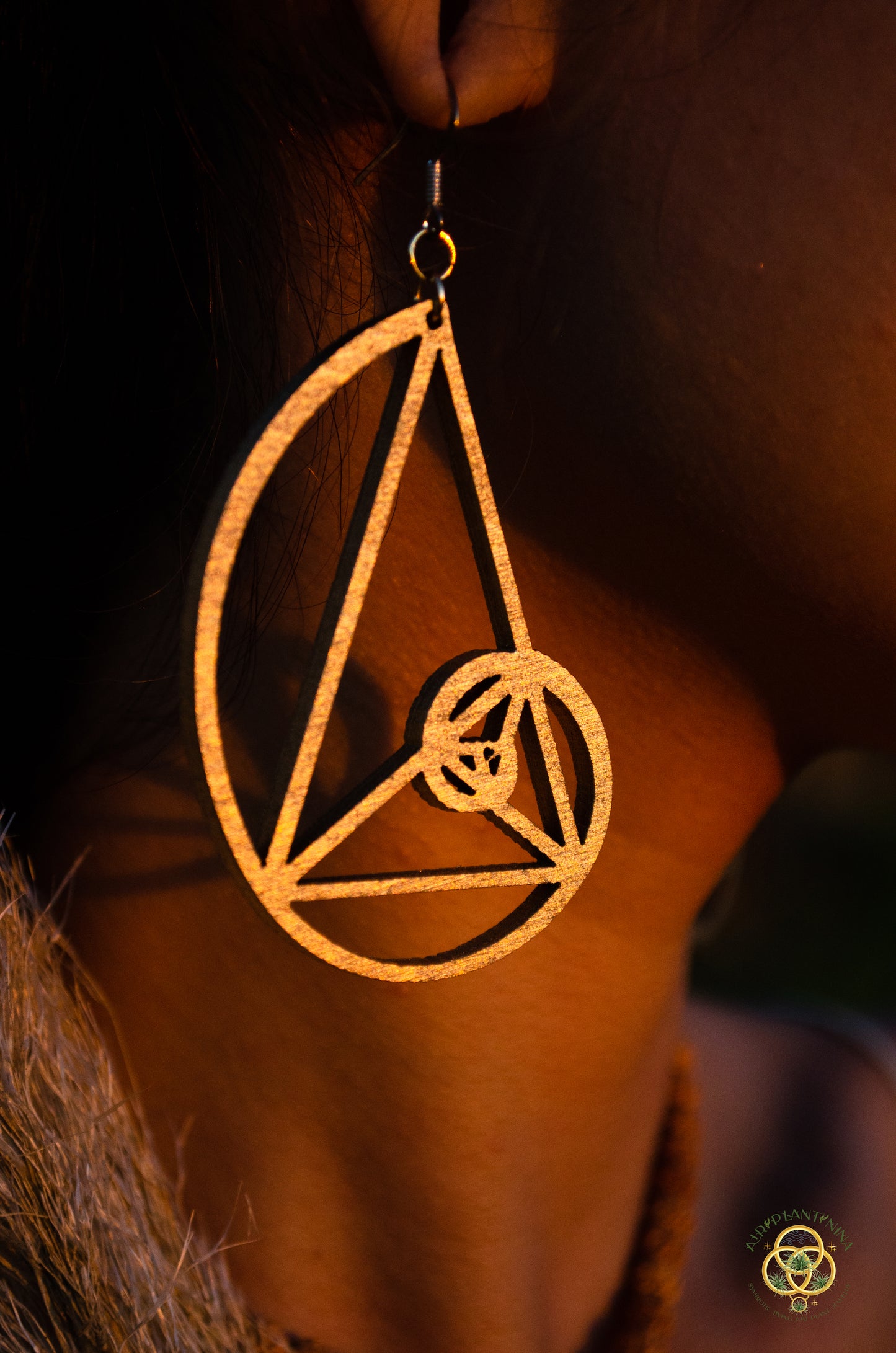 Golden Ratio Fibonacchi Wooden Earrings