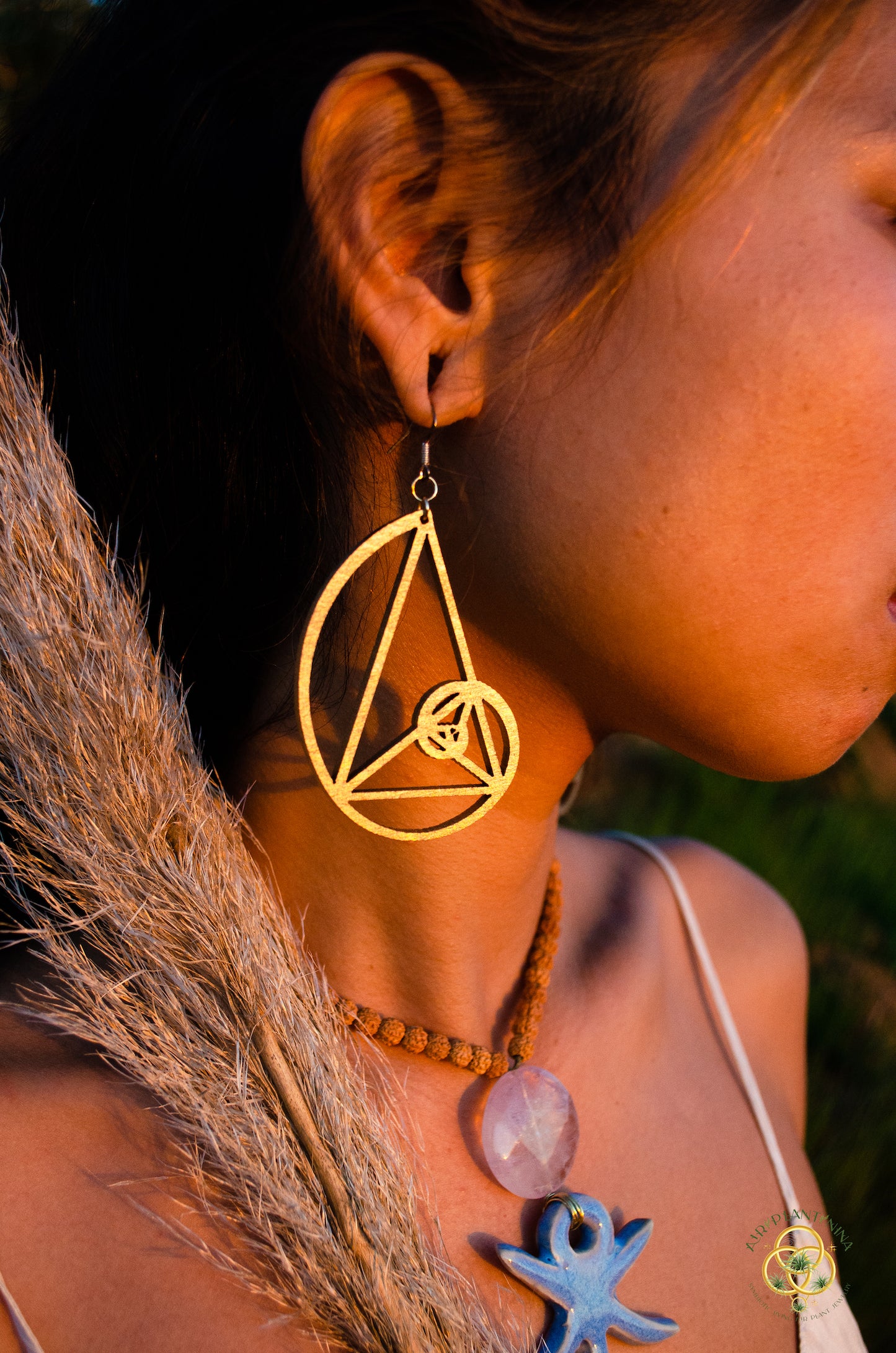 Golden Ratio Fibonacchi Wooden Earrings