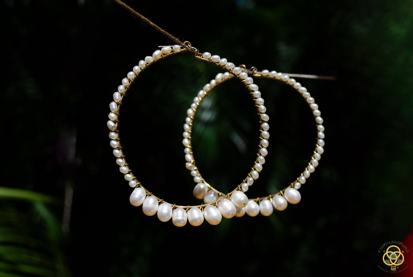 Pearl Hoop Earrings ~ Geniune Pearls (Small, Medium, Large, Many Styles)