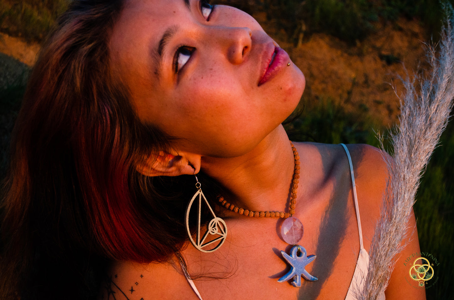 "Ankh-Sui" Ankanji Ceramic Elements Crystal Necklace ~ Waters of Life