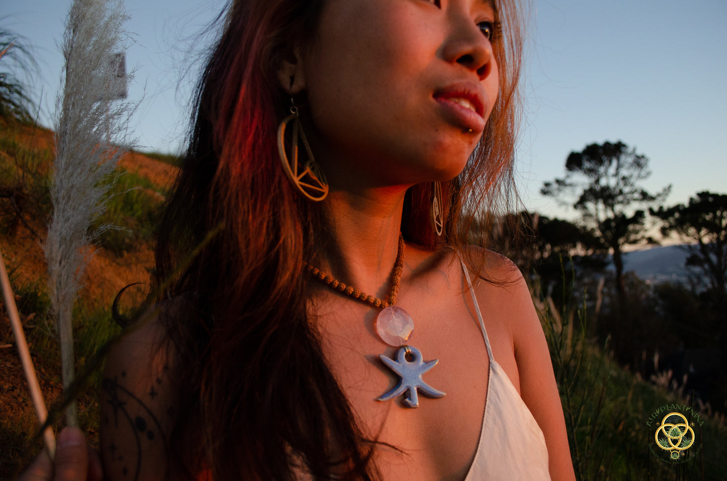 "Ankh-Sui" Ankanji Ceramic Elements Crystal Necklace ~ Waters of Life